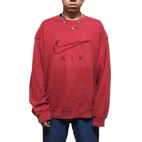 【USED】90'S NIKE SWOOSH SWEATSHIRT RED