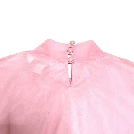 【USED】00'S Xing FRILL SLEEVE TOP PINK