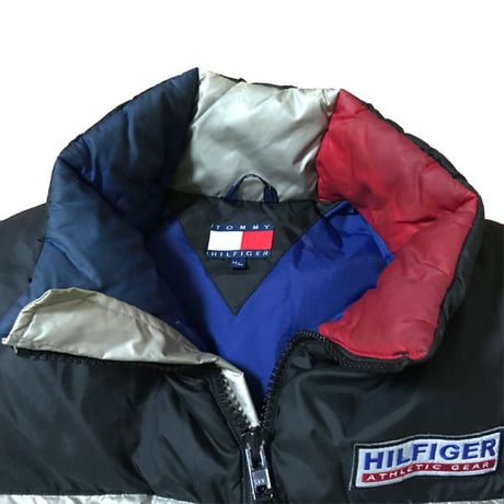 【USED】90'S TOMMY HILFIGER DOWN JACKET SILVER
