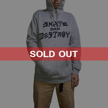 【USED】THRASHER × SNEAKER WOLF HOODIE