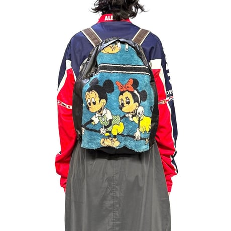 【USED】80's BONAVENTURE PVC × MICKEY & MINNIE RUG BACKPACK