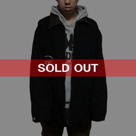 【USED】90'S SERGIO TACCHINI OVERSIZED BLACK DENIM JACKET