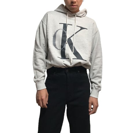 【USED】90'S CALVIN KLEIN JEANS CK LOGO HOODIE