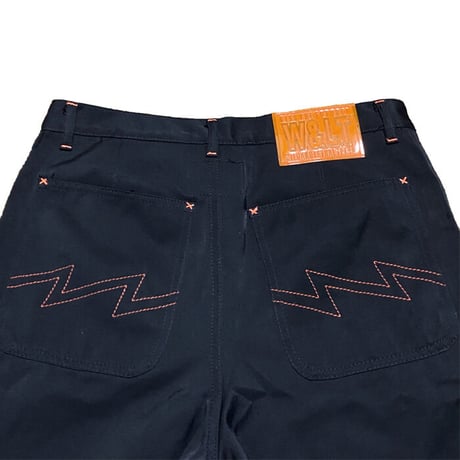 【USED】90'S W.&L.T. KNEE POCKET TROUSERS BLACK