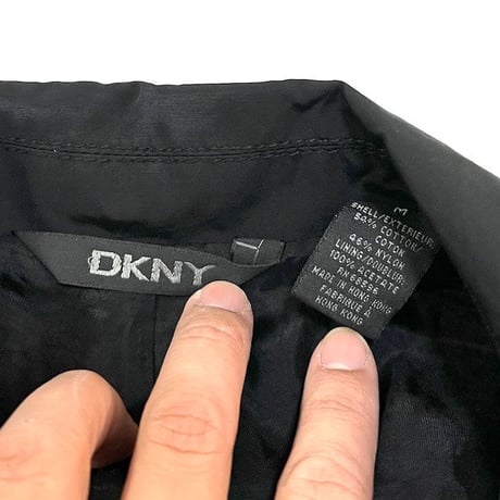【USED】90'S-00'S DKNY COTTON NYLON COAT BLACK