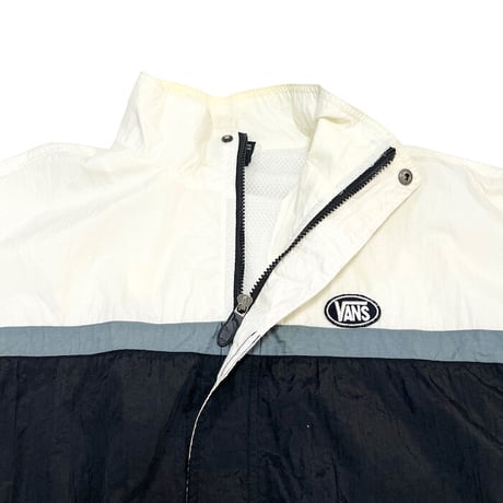 【USED】90'S OLD VANS HALF-ZIP NYLON PULLOVER JACKET