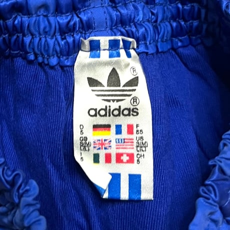 【USED】80's adidas RUNNING POLY SHORTS BLUE MADE IN WEST-GERMANY