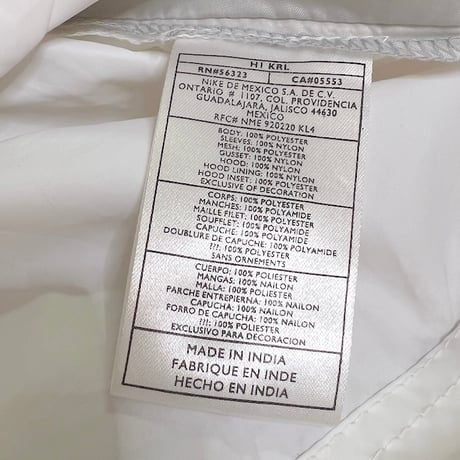 【USED】00'S NIKE HALF ZIP ANOLAK JACKET WHITE