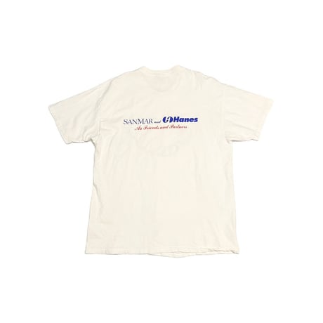 【USED】90's SANMAR and Hanes As Friends and Partners HANDSHAKE T-SHIRT