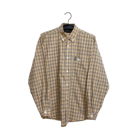 【USED】90'S BOOTLEG STUSSY NOVA CHECK B.D SHIRT
