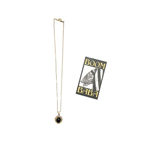 【BOOMBABA BOUTIQUE】Vintage black stone necklace