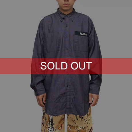【USED】00'S FEDEX B.D. SHIRT DESIGNED BY STAN HERMAN