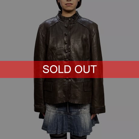 【USED】2010's Jake’s Leather Stand Collar Jacket