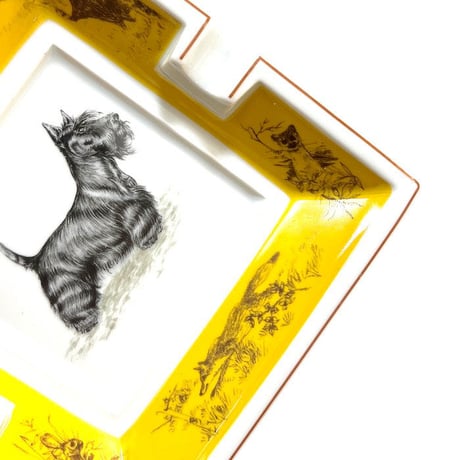 【USED】HERMÈS PORCELAIN SCOTTISH TERRIER ASHTRAY