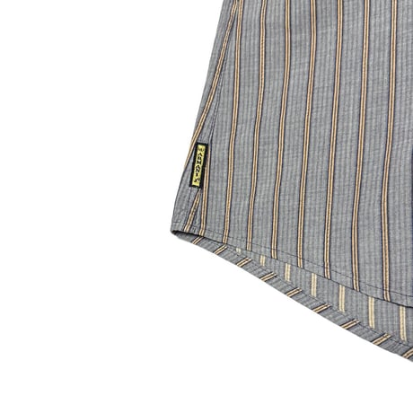 【USED】00's ARMANI JEANS Stripe Shirt with AJ Seal-Stamp Flap Pocket