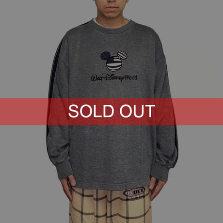【USED】90's Walt Disney World STARS & STRIPES MICKEY MOUSE SILHOUETTE TOP