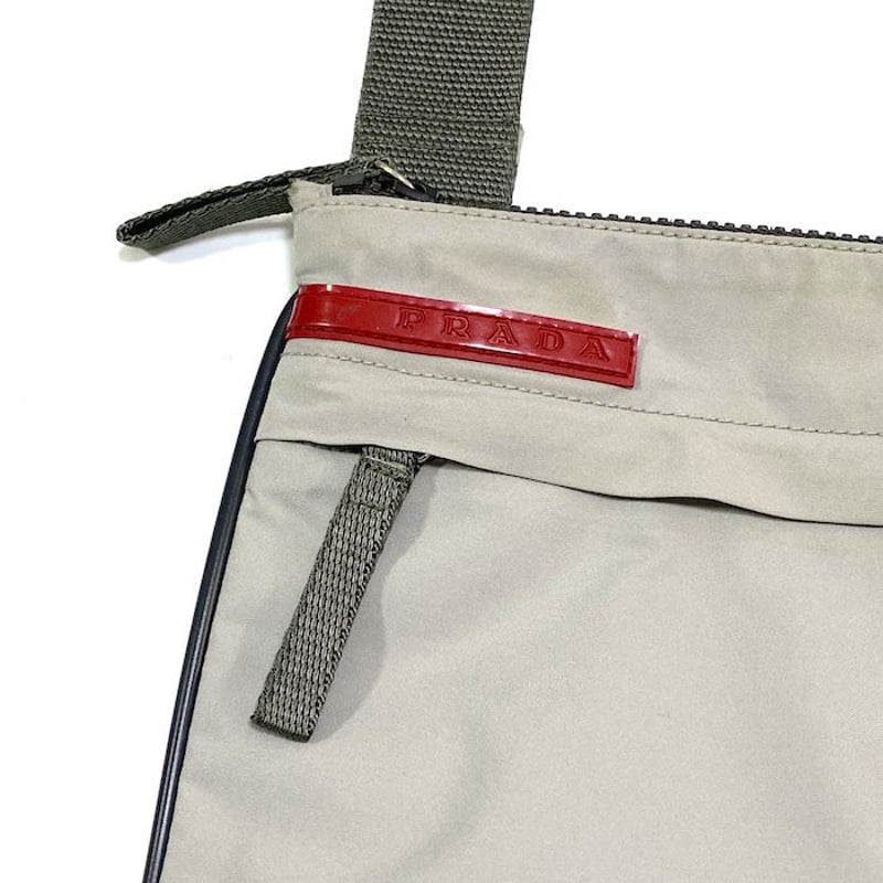 USED】00'S PRADA LINEA ROSSA NYLON BODY BAG | K