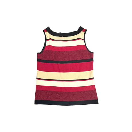 【USED】00's EMMA JAMES RING BORDER KNIT VEST