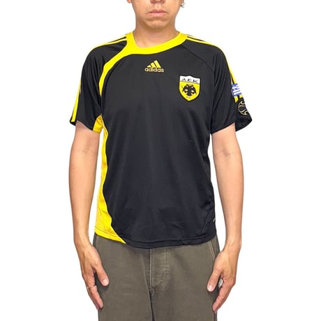 【USED】00's adidas AEK Athens F.C. 2006-2007 SOCCER JERSEY