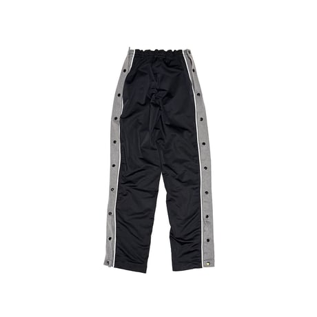 【USED】90's ASICS Euro-Line Snap Track Pants Black × Grey