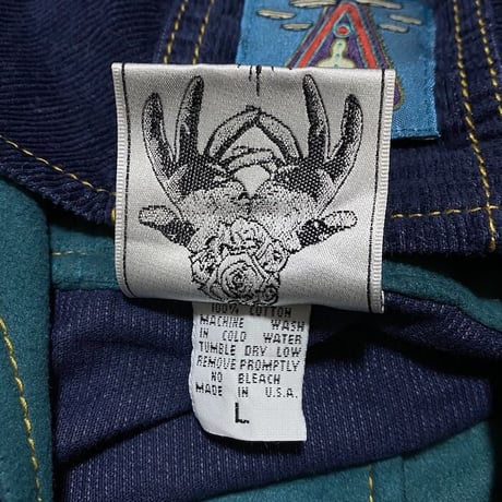 【USED】90'S ANARCHIC ADJUSTMENT CORDUROY ANORAK JACKET "SubBase" NAVY