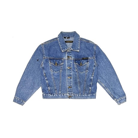 【USED】90's MARITHE FRANCOIS GIRBAUD HEART PAINTED DENIM JACKET
