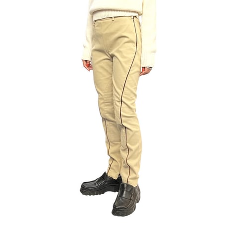 【USED】00'S D&G DOLCE & GABBANA COTTON BIKER PANTS