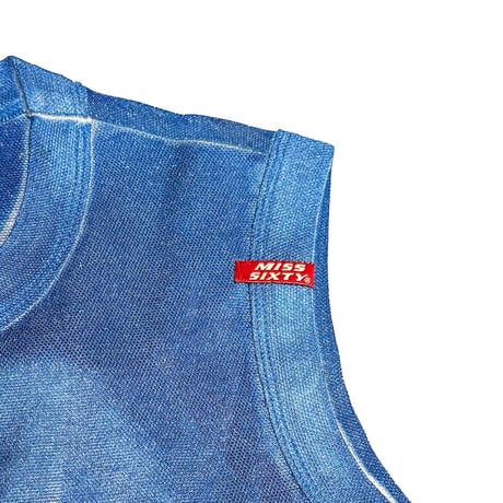 【DAED STOCK】00's MISS SIXTY All-Over Sublimation Cadillac Graphic Sleeveless Top