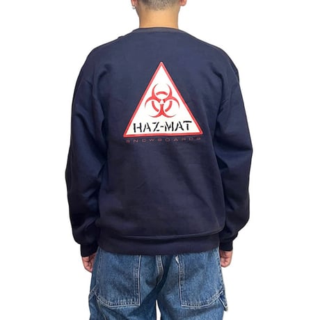 【USED】90's HAZ-MAT CENTER LOGO SWEATSHIRT