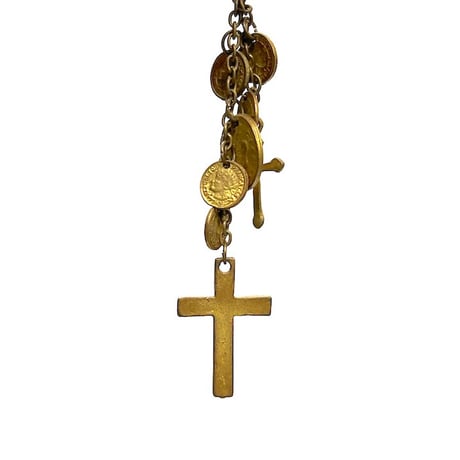 【BOOMBABA BOUTIQUE】Vintage coin and cross earrings