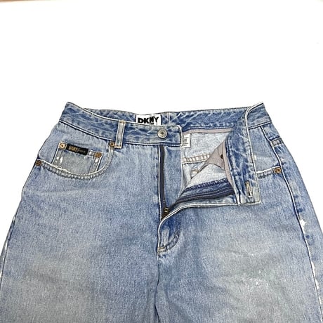 【USED】90'S DKNY JEANS DAMAGED DENIM PANTS