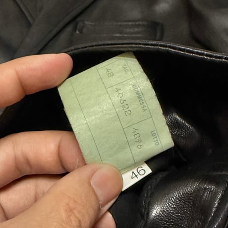 【USED】90's DOLCE & GABBANA VERA PELLE REAL LEATHER 2B JACKET