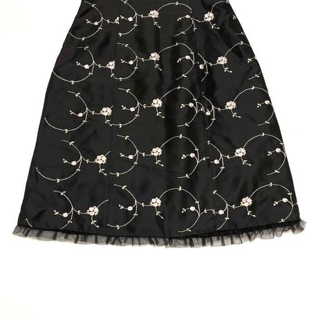 【USED】00'S ADRIANNA BOTANICAL EMBROIDERY DRESS