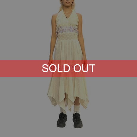 【USED】70'S BOHO HALTER DRESS