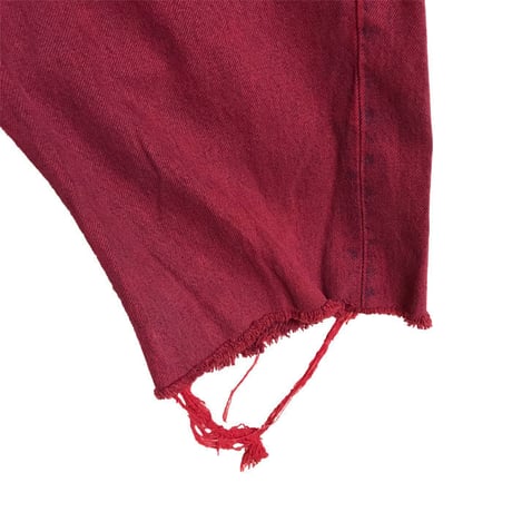 【USED】LEVI'S CUT OFF DENIM SHORTS RED