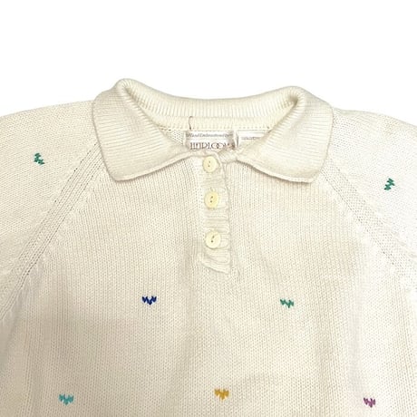 【USED】90'S HEIRLOOMS COTTON KNIT POLO SHIRT