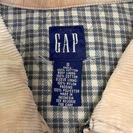 【USED】90'S-00'S OLD GAP BLEACHED CORDUROY ZIP JACKET