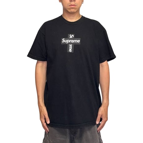 【USED】SUPREME 2020AW Cross Box Logo T-shirt Black