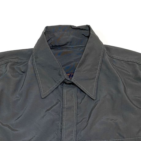 【DEAD STOCK】90'S FLY NYLON RIP STOP SHIRT "DARK GRAY"