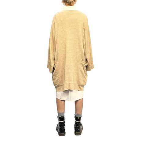 【USED】80'S AZZEDINE ALAIA LINEN KNIT LONG CARDIGAN