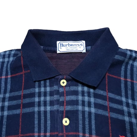 【USED】90'S BURBERRYS NOVA CHECK L/S POLO-SHIRT