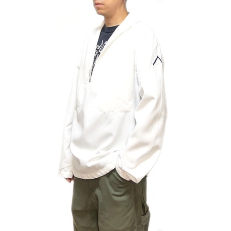 【USED】80'S FRENCH NAVY SAILOR UNIFORM SHIRT WHITE