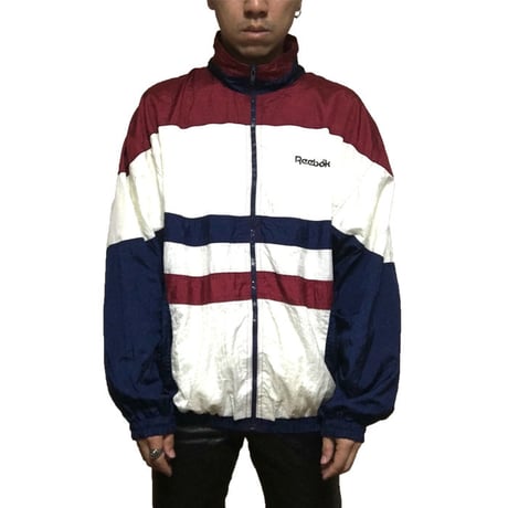 【USED】90'S REEBOK NYLON JACKET TRICOLOR