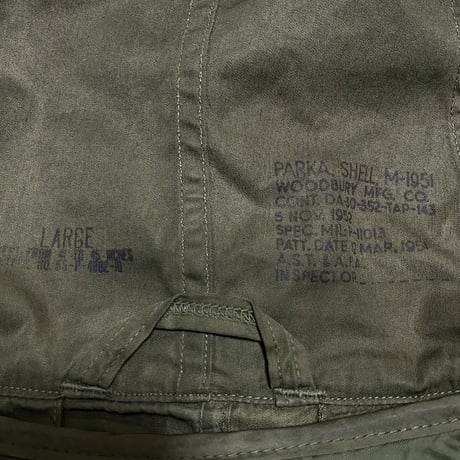 【USED】50'S U.S.ARMY M-51 FISHTAIL PARKA