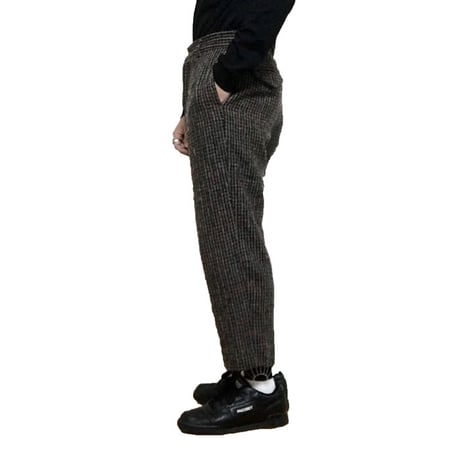 【USED】WOOL HOUNDSTOOTH CROPPED TROUSERS