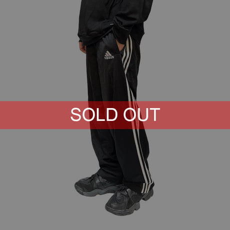 【USED】90'S-00'S ADIDAS PERFORMANCE LOGO TRACK PANTS BLACK