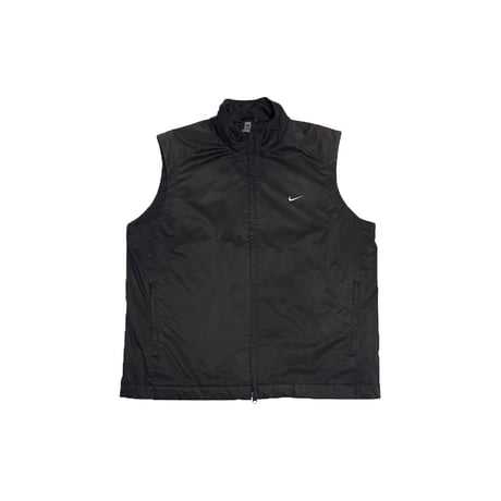 【USED】00's NIKE GOLF Black Nylon Zip Vest