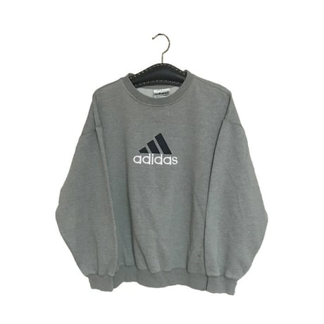 【USED】90'S ADIDAS EMBROIDERED LOGO SWEATSHIRT