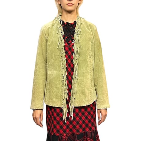 【USED】80's CHICO'S DESIGN SUEDE LEATHER FRINGE JACKET