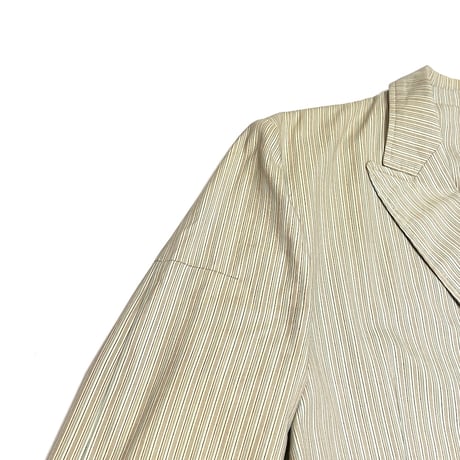 【USED】90's DRIES VAN NOTEN PEAKED LAPEL STRIPE JACKET